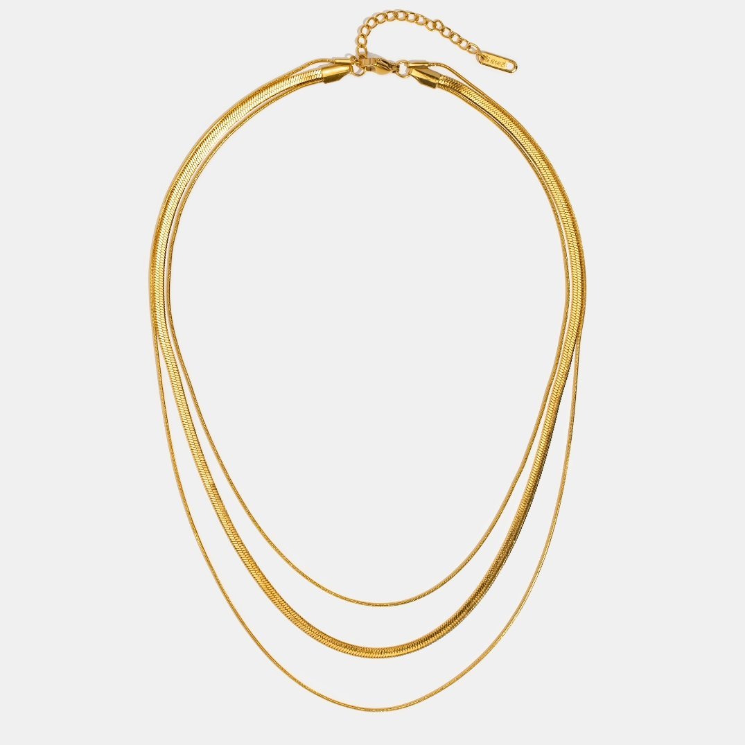 Collana multilivello dorata