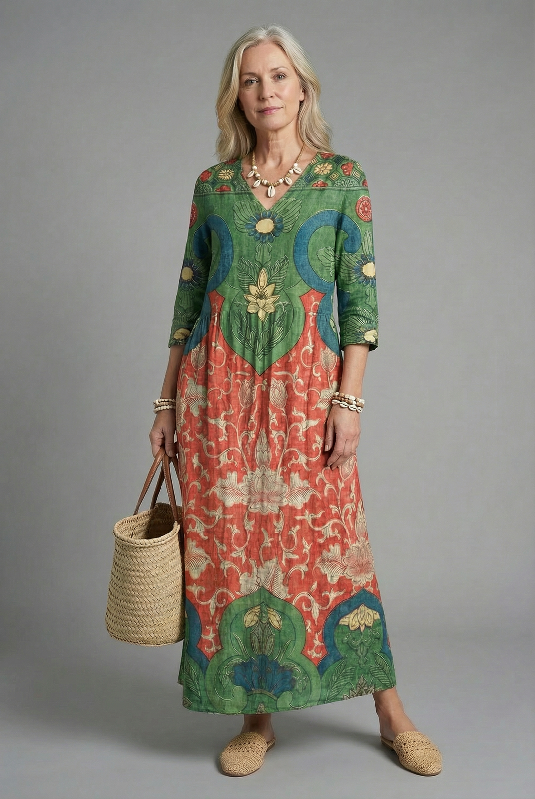 Vanda | Abito maxi elegante con maniche lunghe
