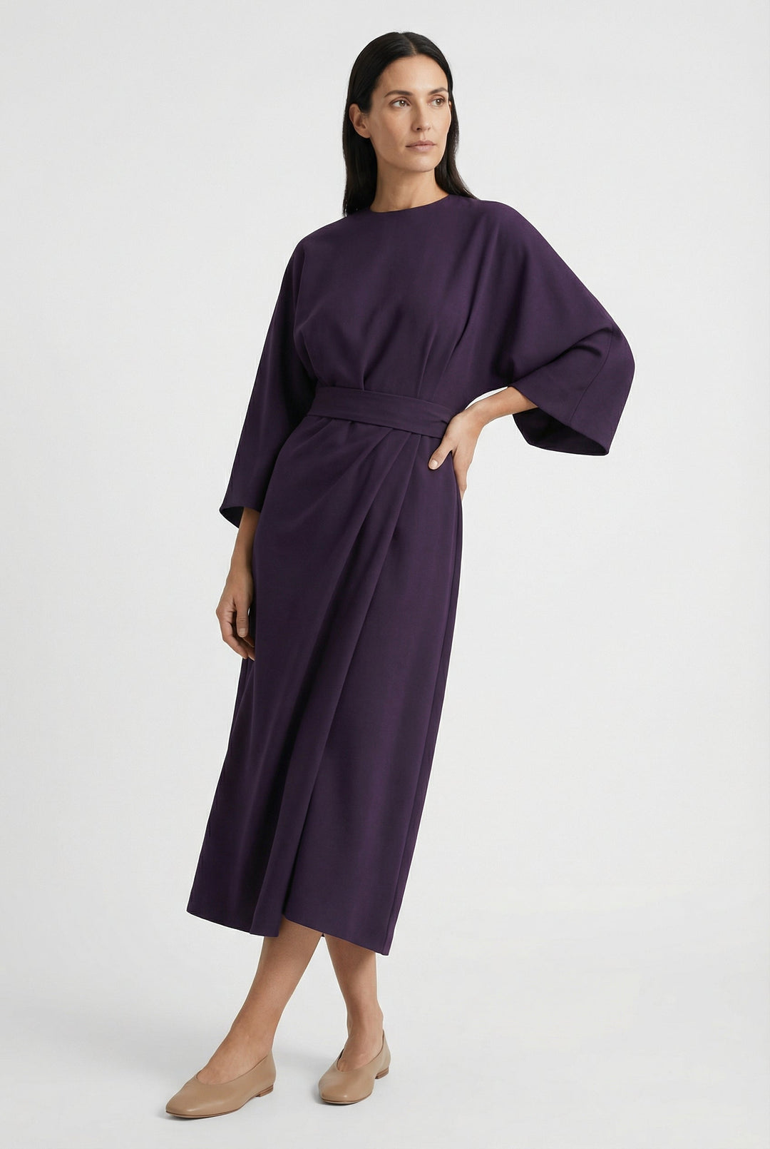 Erika | Abito maxi leggero con cintura