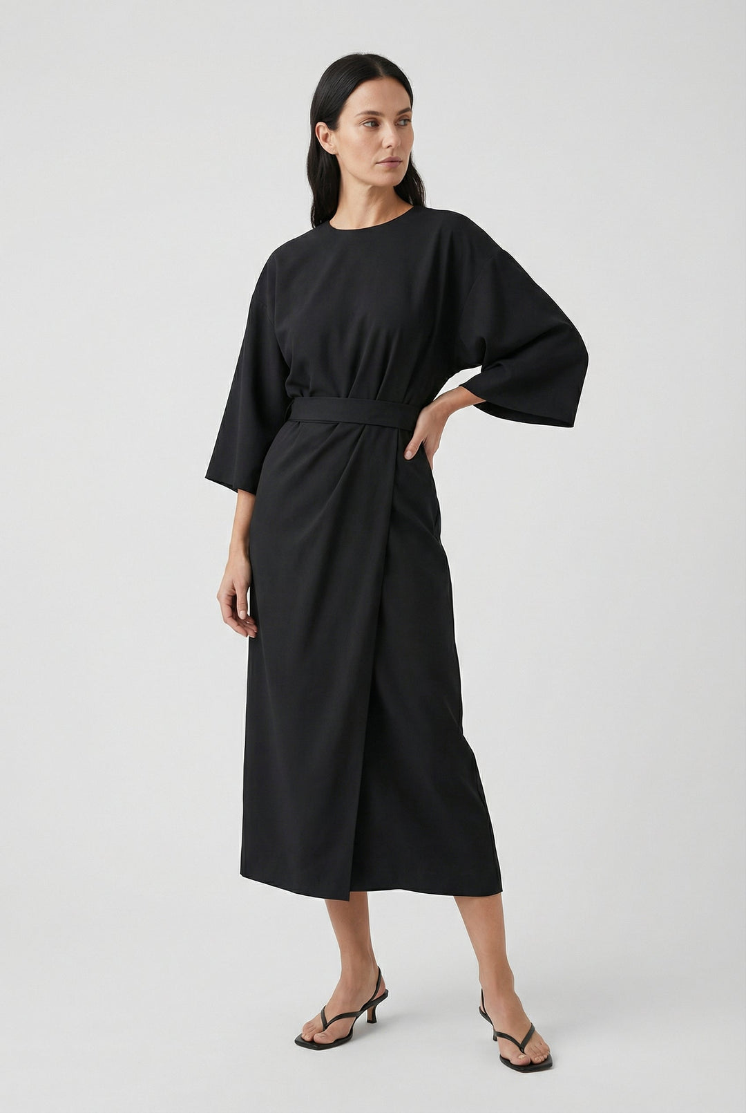 Erika | Abito maxi leggero con cintura