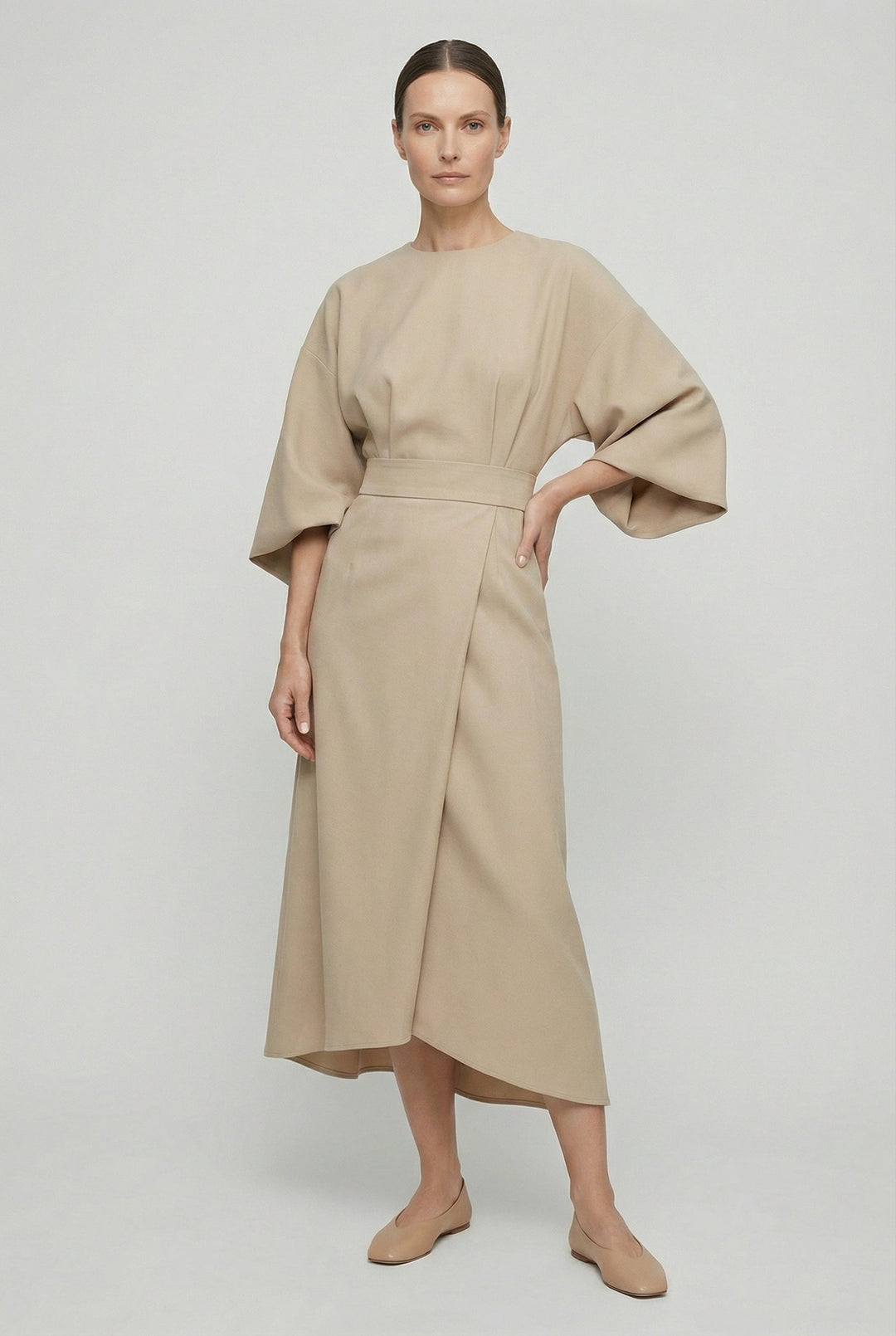 Erika | Abito maxi leggero con cintura