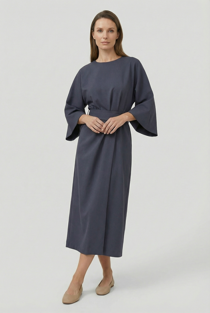Erika | Abito maxi leggero con cintura