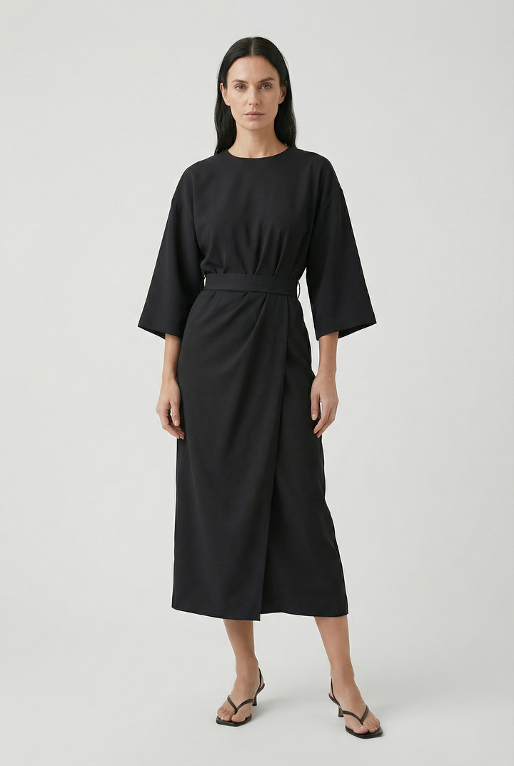 Erika | Abito maxi leggero con cintura