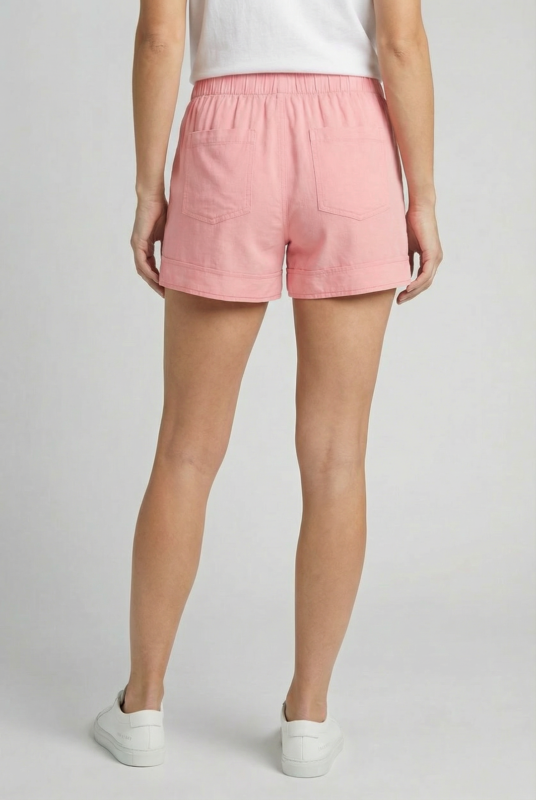 Shorts con legatura in vita e tasche