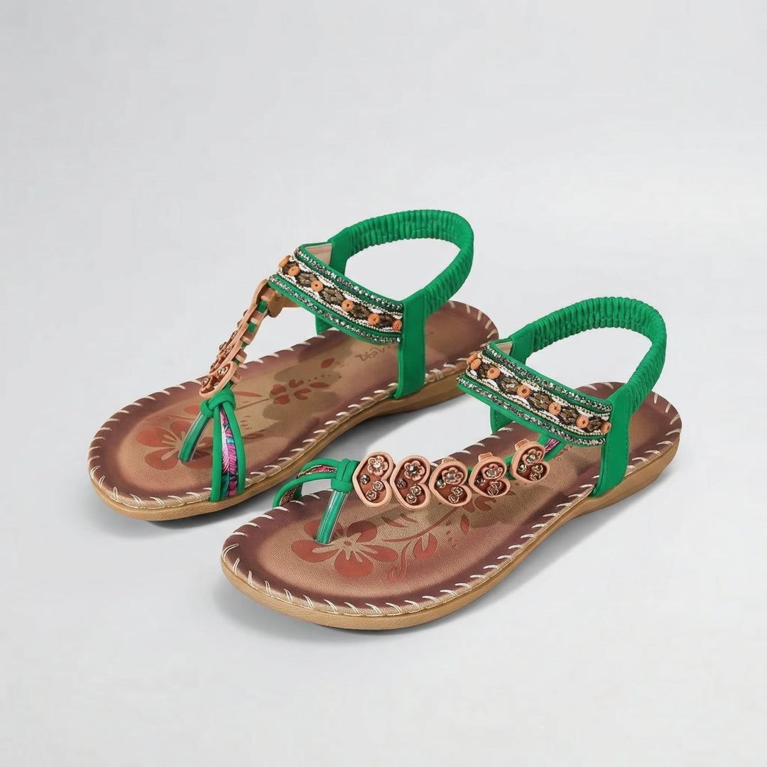 Sandali boho con cinturini decorativi