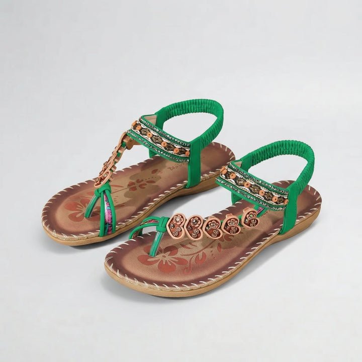 Sandali boho con cinturini decorativi