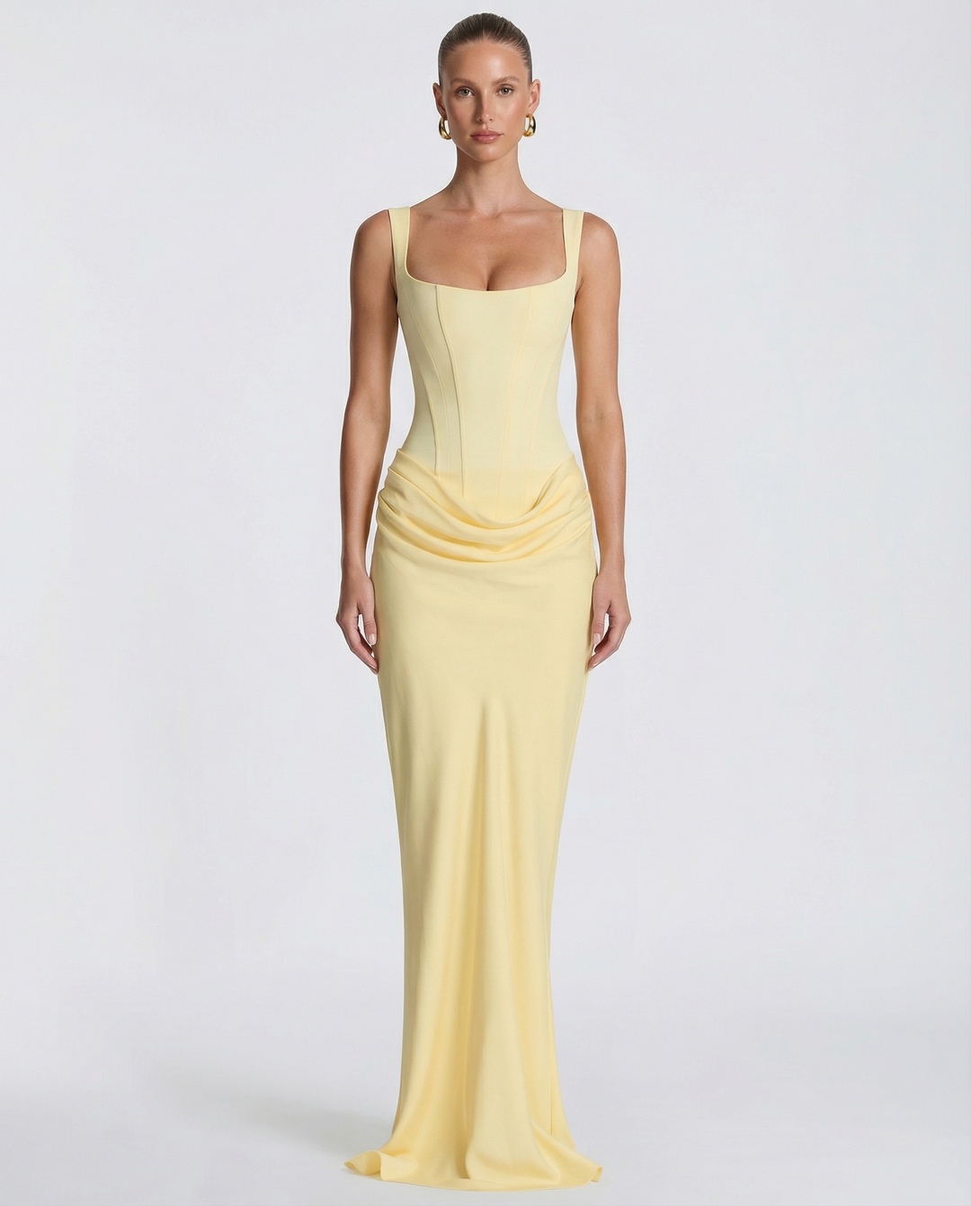 Zdenka | Abito maxi lucido con spalline regolabili