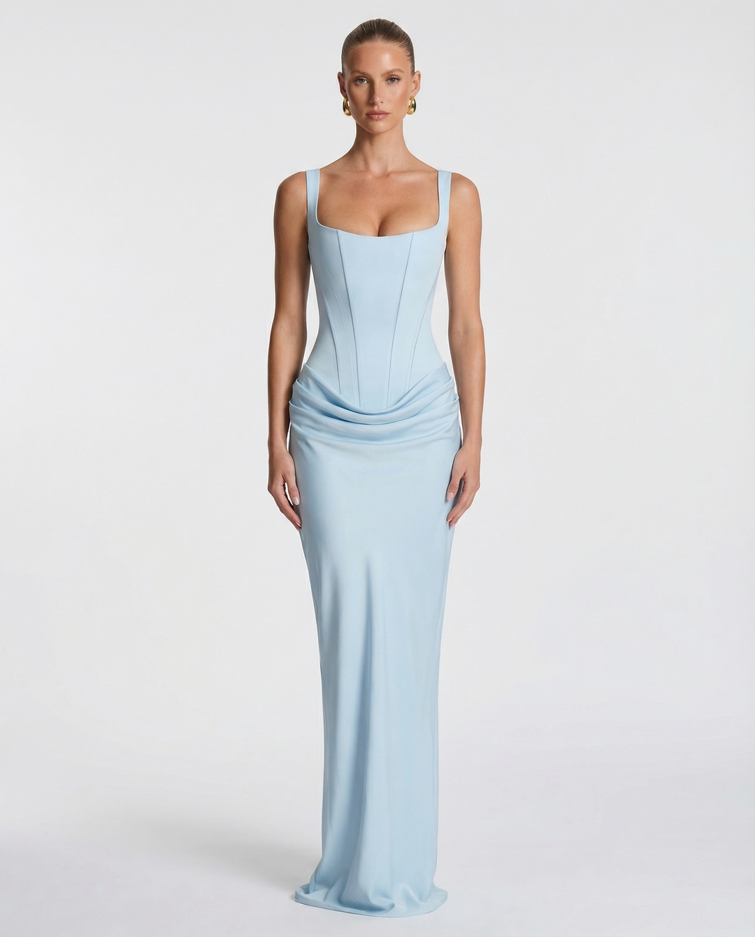 Zdenka | Abito maxi lucido con spalline regolabili