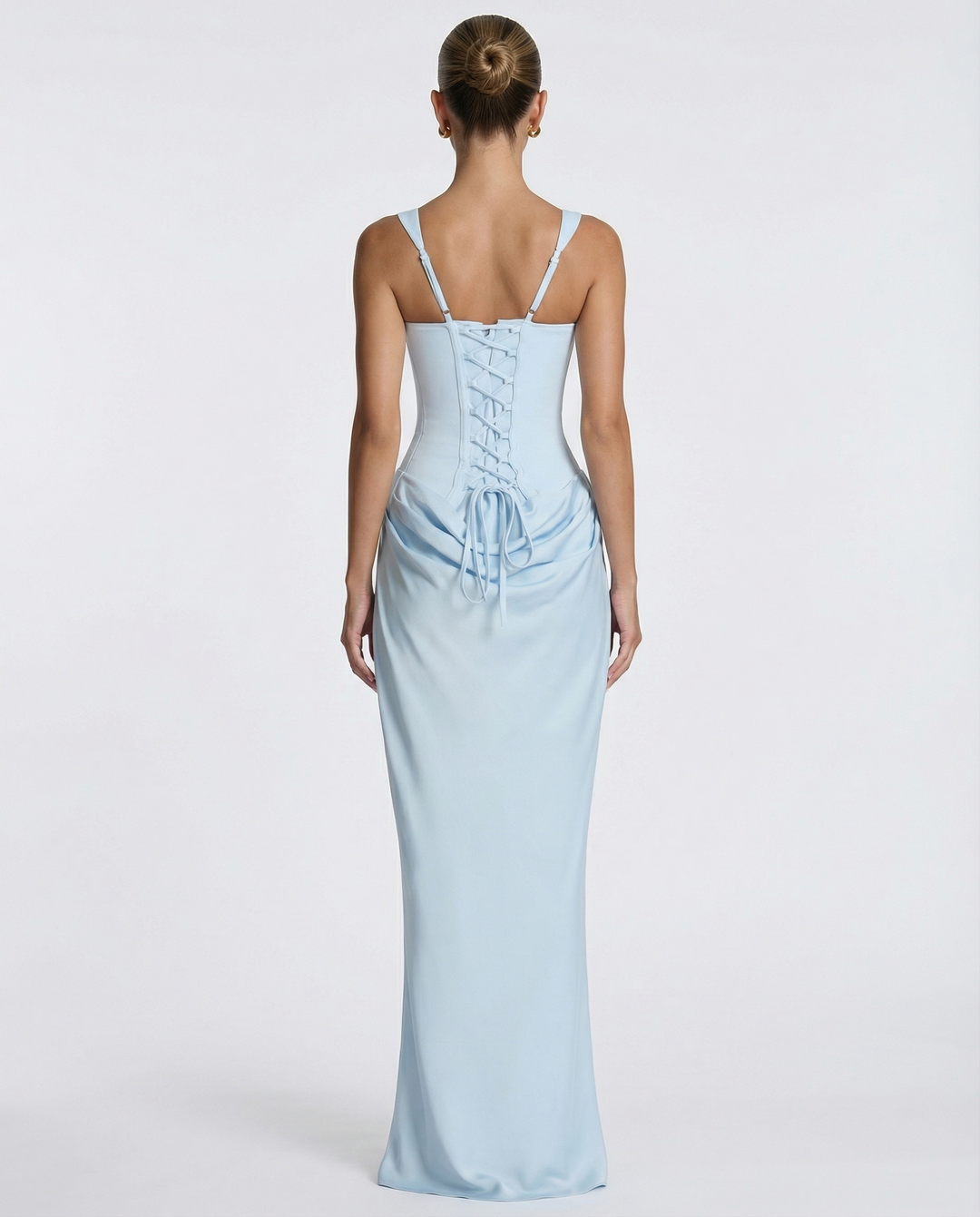 Zdenka | Abito maxi lucido con spalline regolabili
