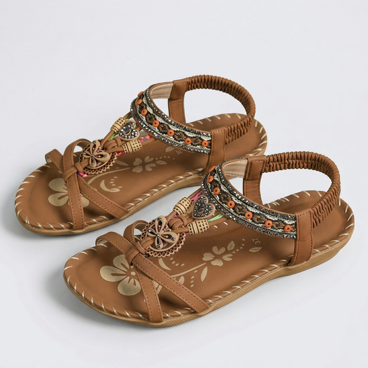 Sandali boho bassi con dettagli
