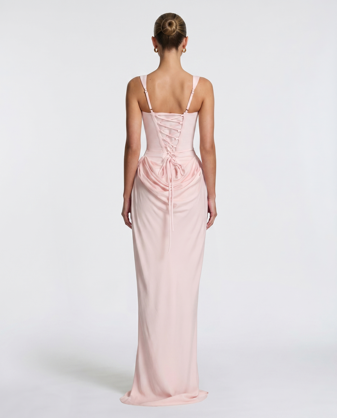 Zdenka | Abito maxi lucido con spalline regolabili