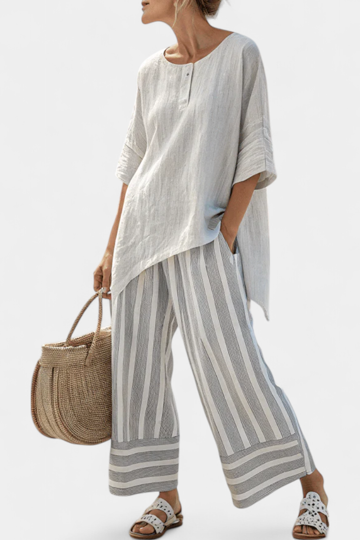 Clarisse | Set blusa asimmetrica