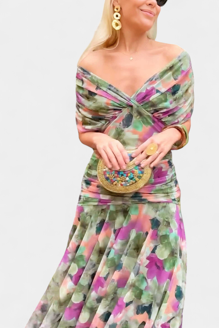 Magda | Vestito lungo floreale
