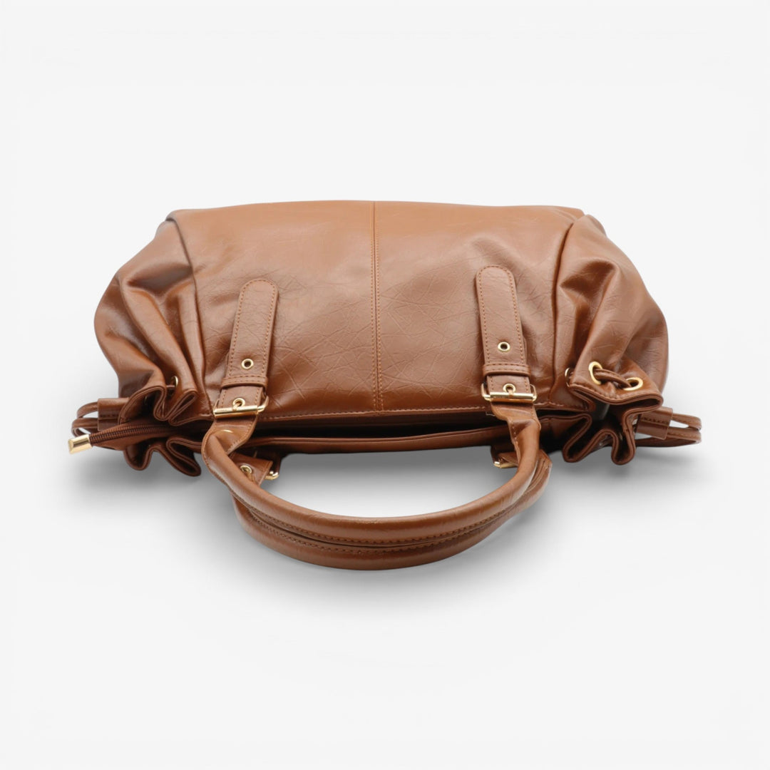 Grande borsa tote con lacci laterali