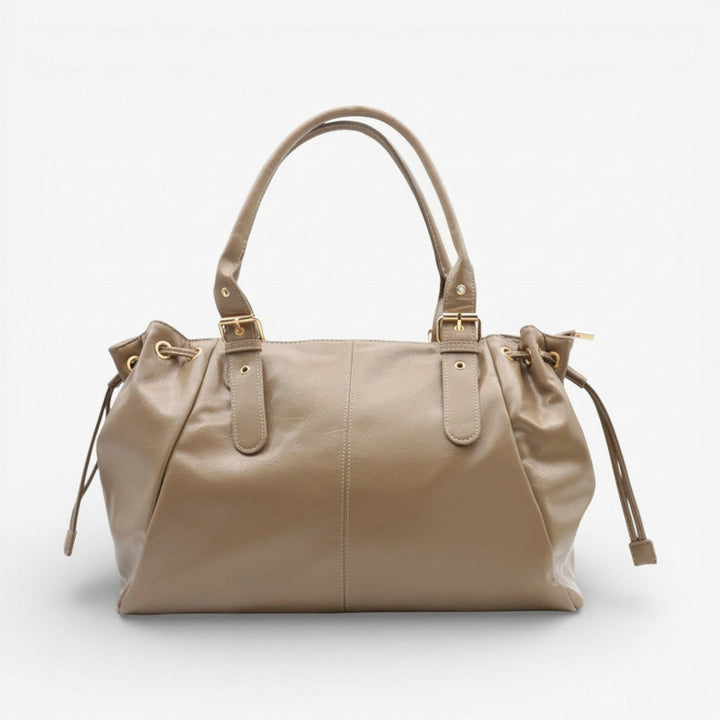 Grande borsa tote con lacci laterali