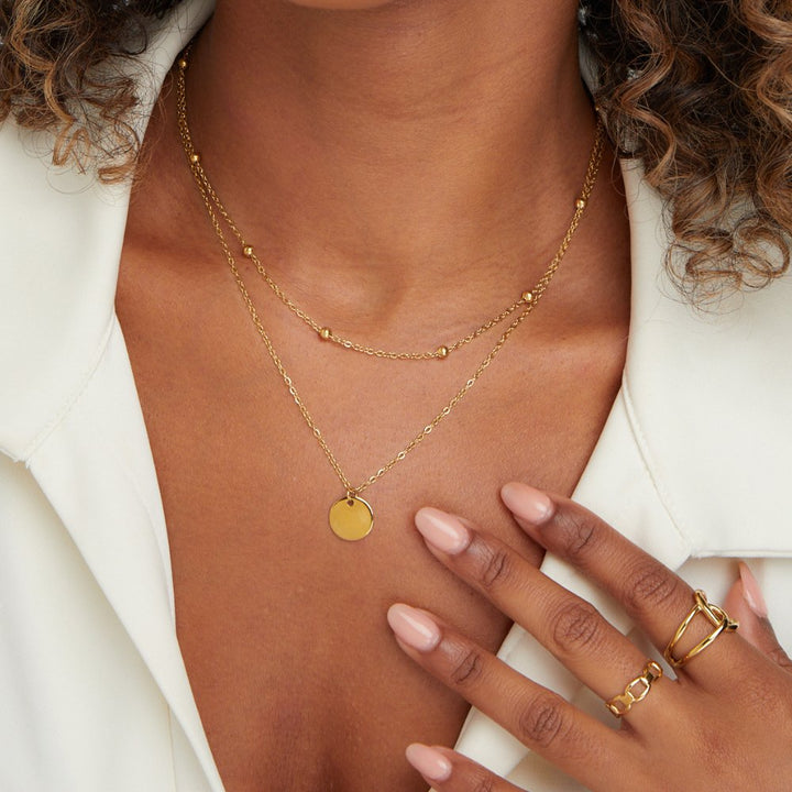 Collana a strati con dischi