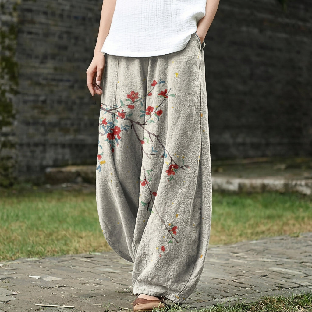 Denise | Pantaloni larghi beige