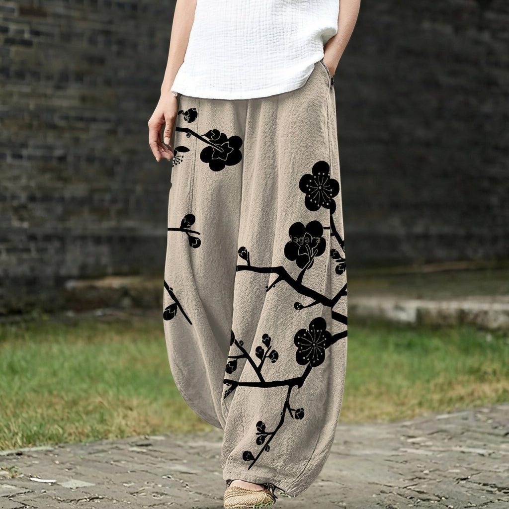 Giovanna | Pantaloni larghi beige