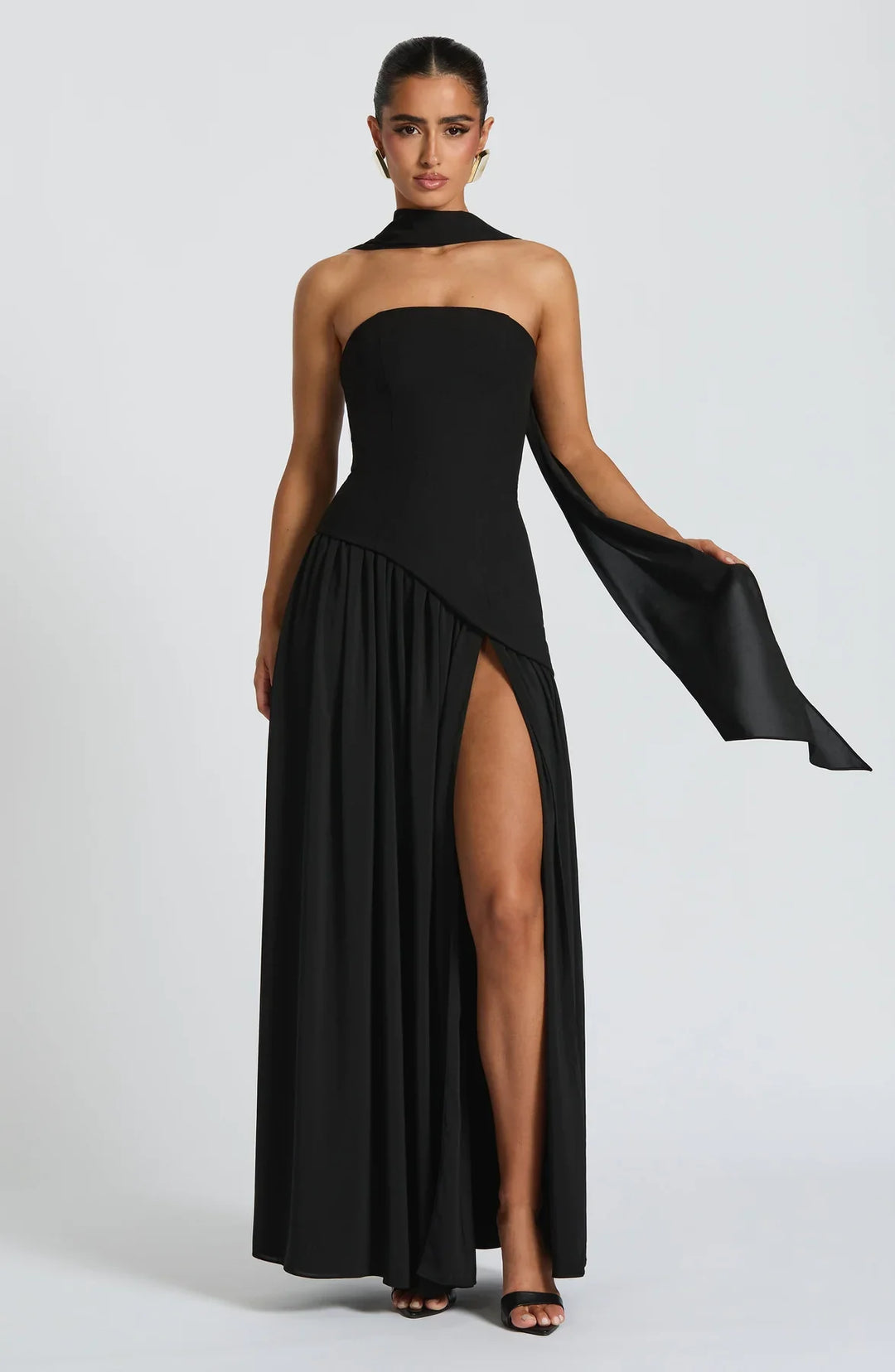 Regina | Abito maxi con spacco