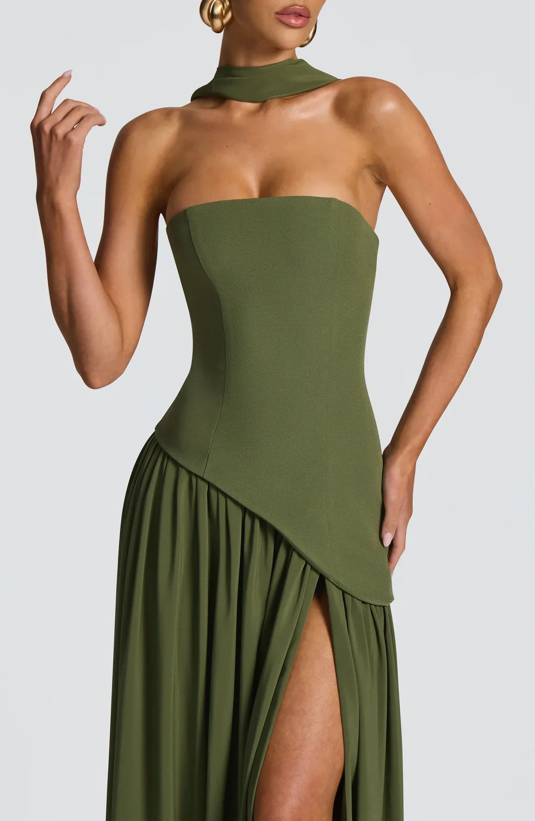 Regina | Vestito maxi con spacco
