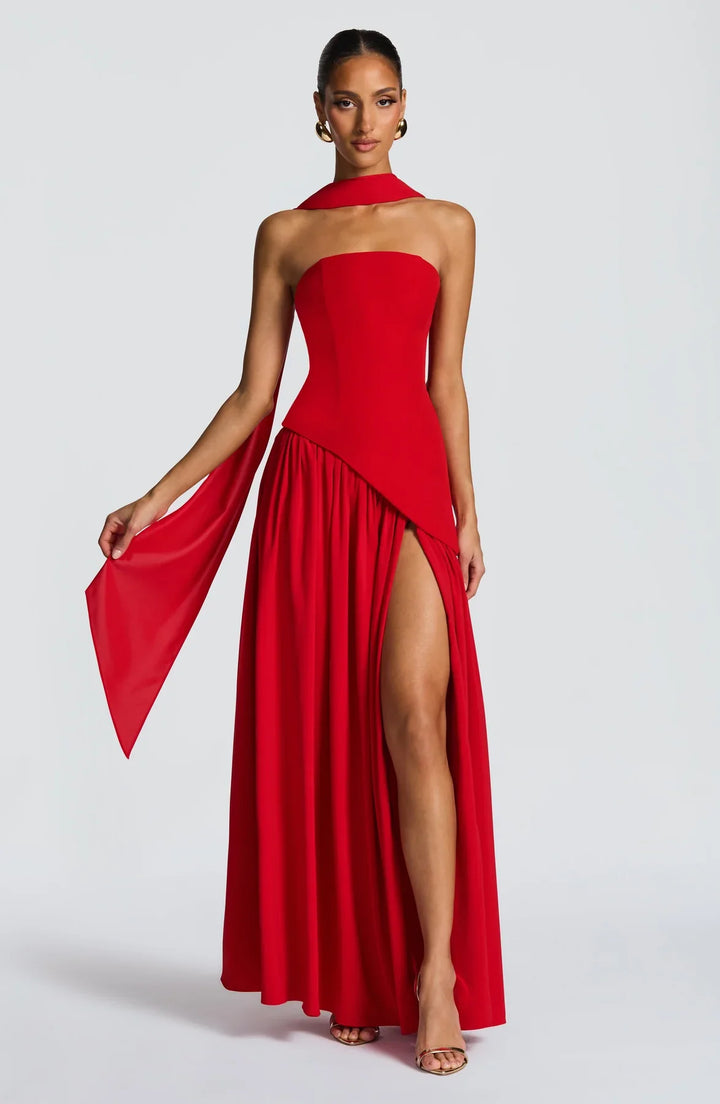 Regina | Abito maxi con spacco