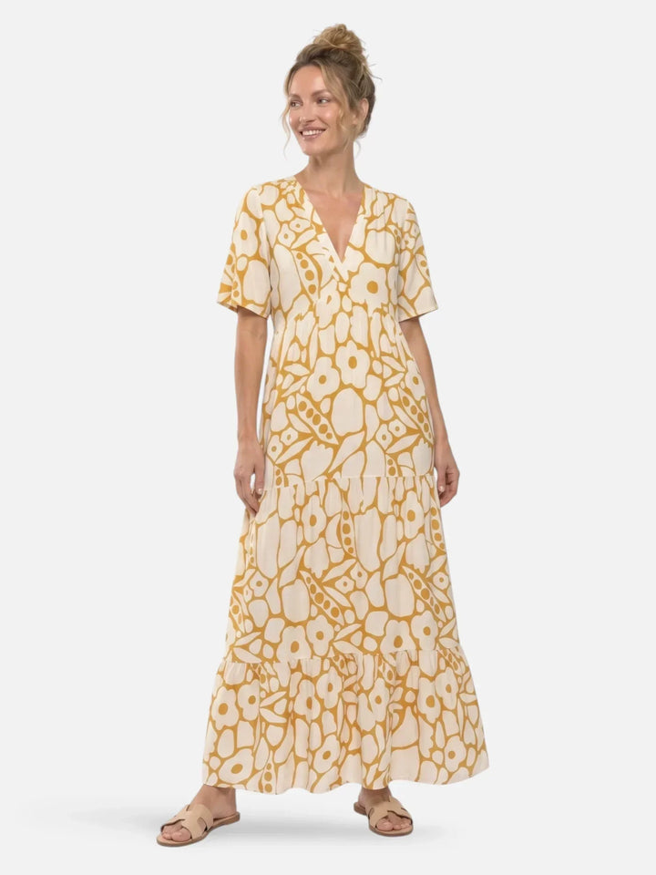 Henrieta | Abito maxi a strati floreale