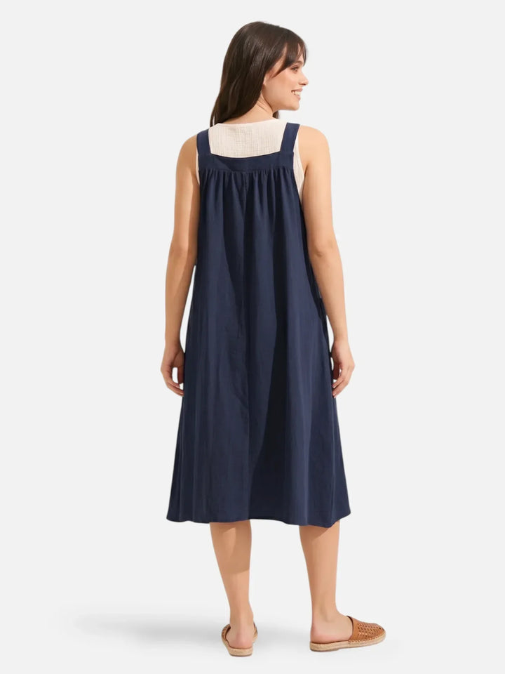 Ida | Abito midi con spalline e tasche