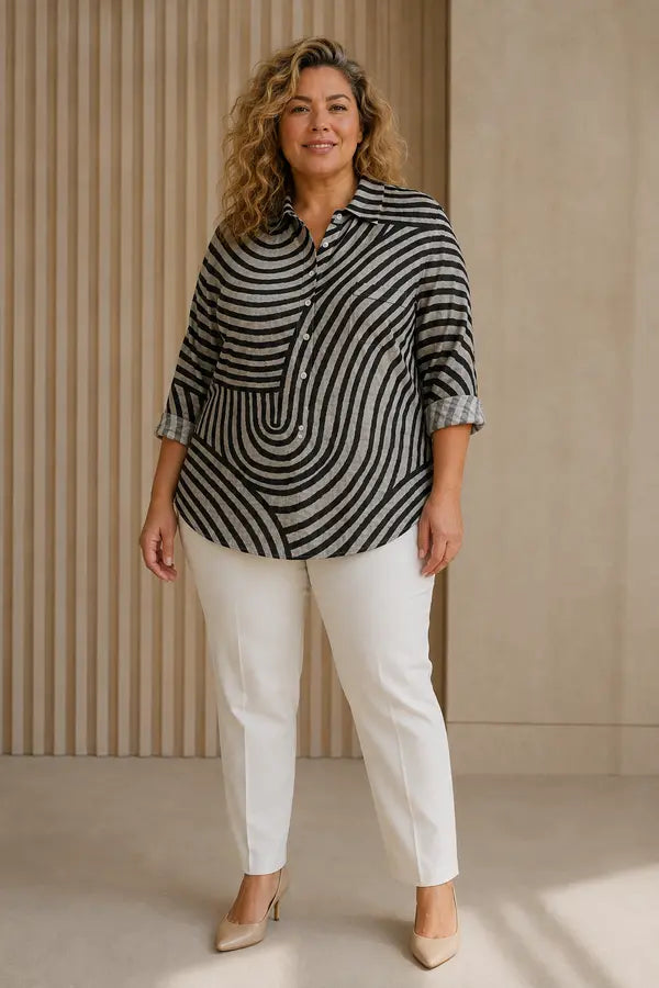 Ria | Blusa estiva con scollatura a volant