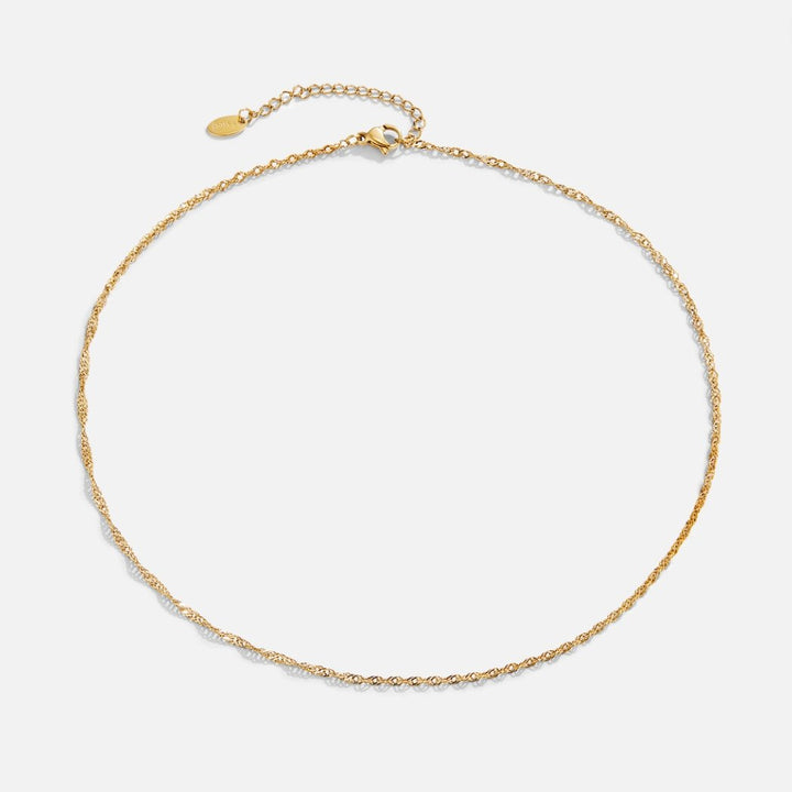 Collana a catena dorata Mila con dettaglio intrecciato