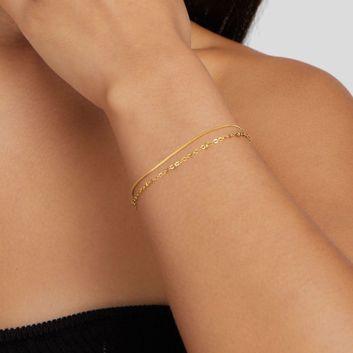 Bracciale a strati Pia in oro