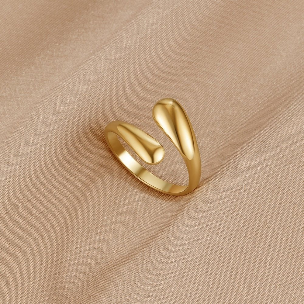 Anello avvolgente dorato Corvo