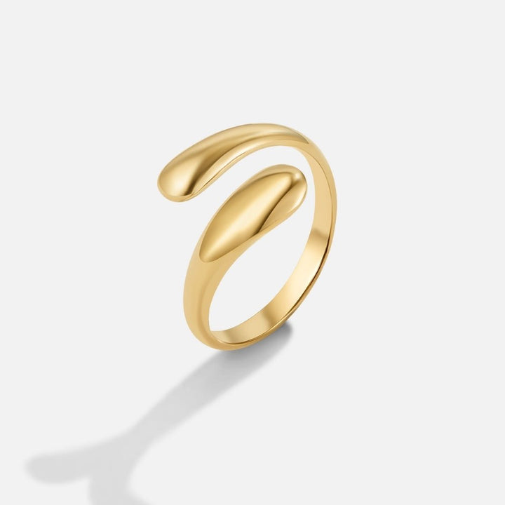 Anello avvolgente dorato Corvo