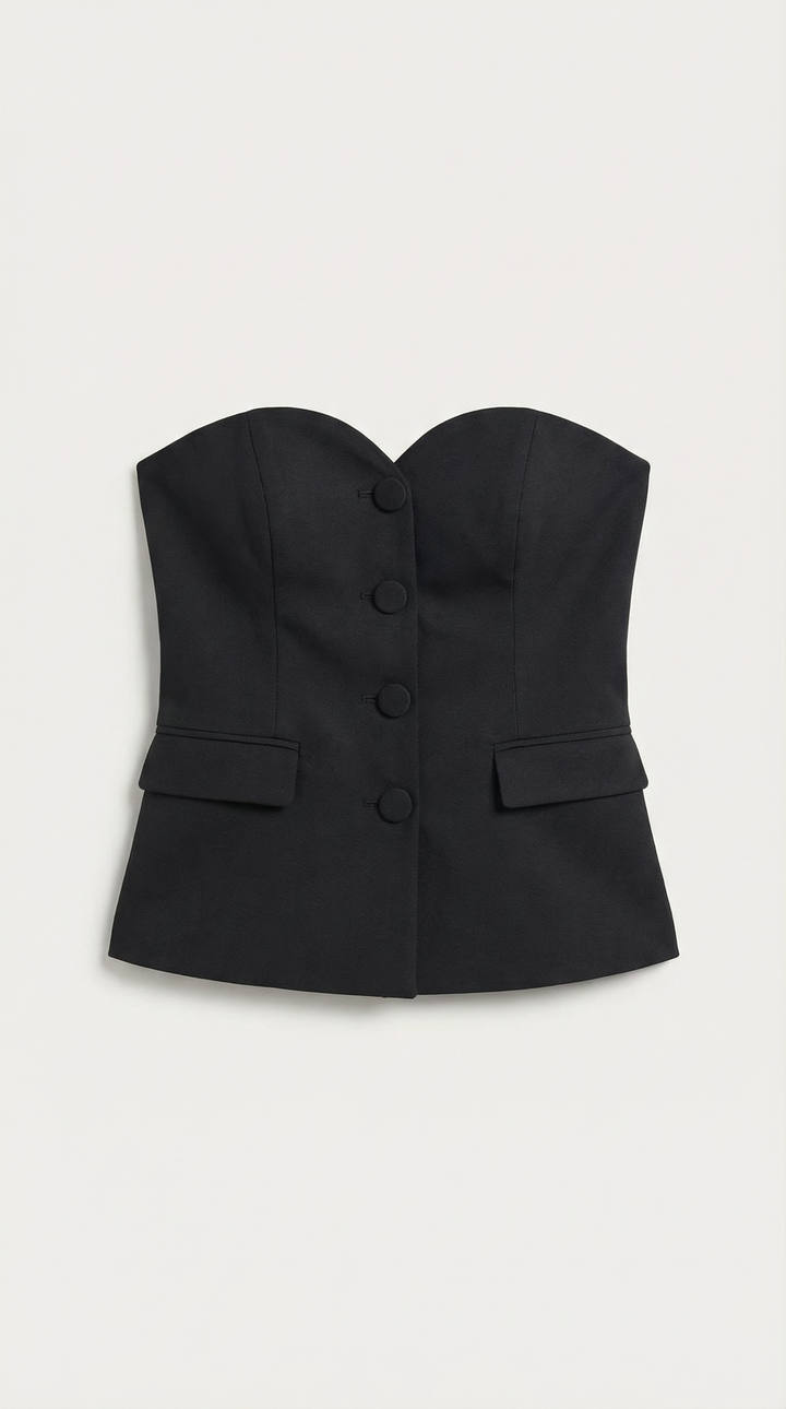 Hilda | Top in stile blazer senza spalline