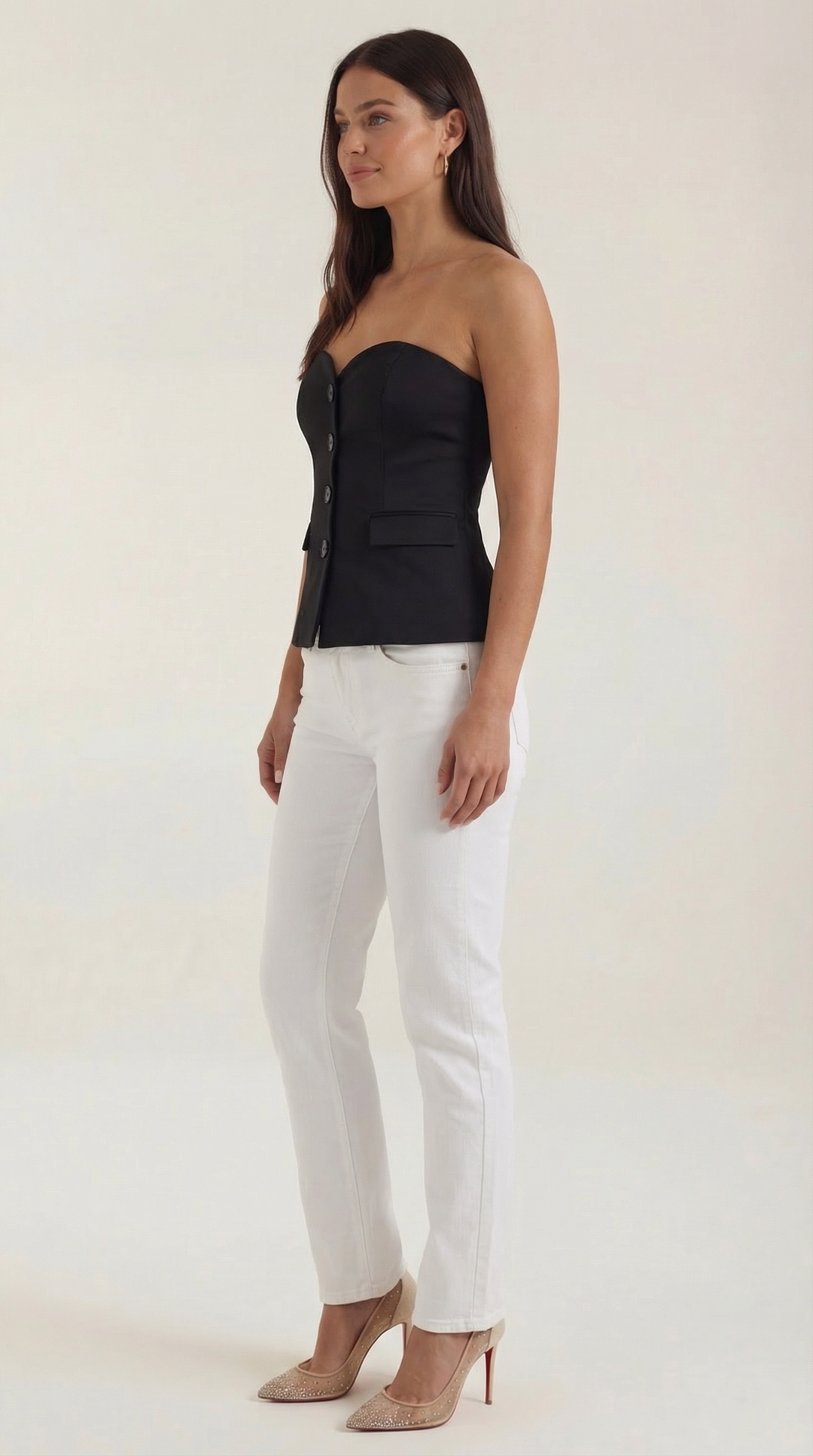 Hilda | Top in stile blazer senza spalline