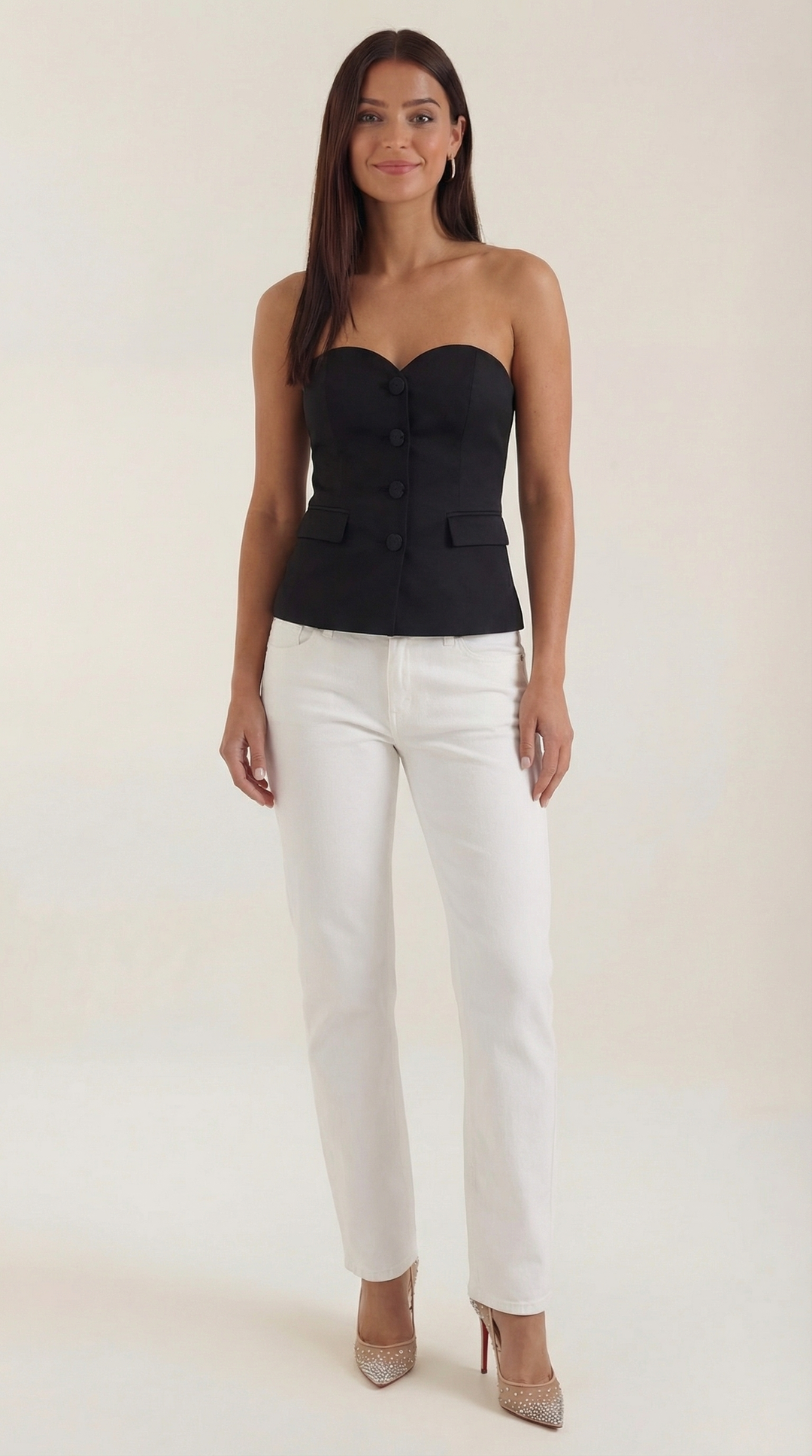 Hilda | Top in stile blazer senza spalline