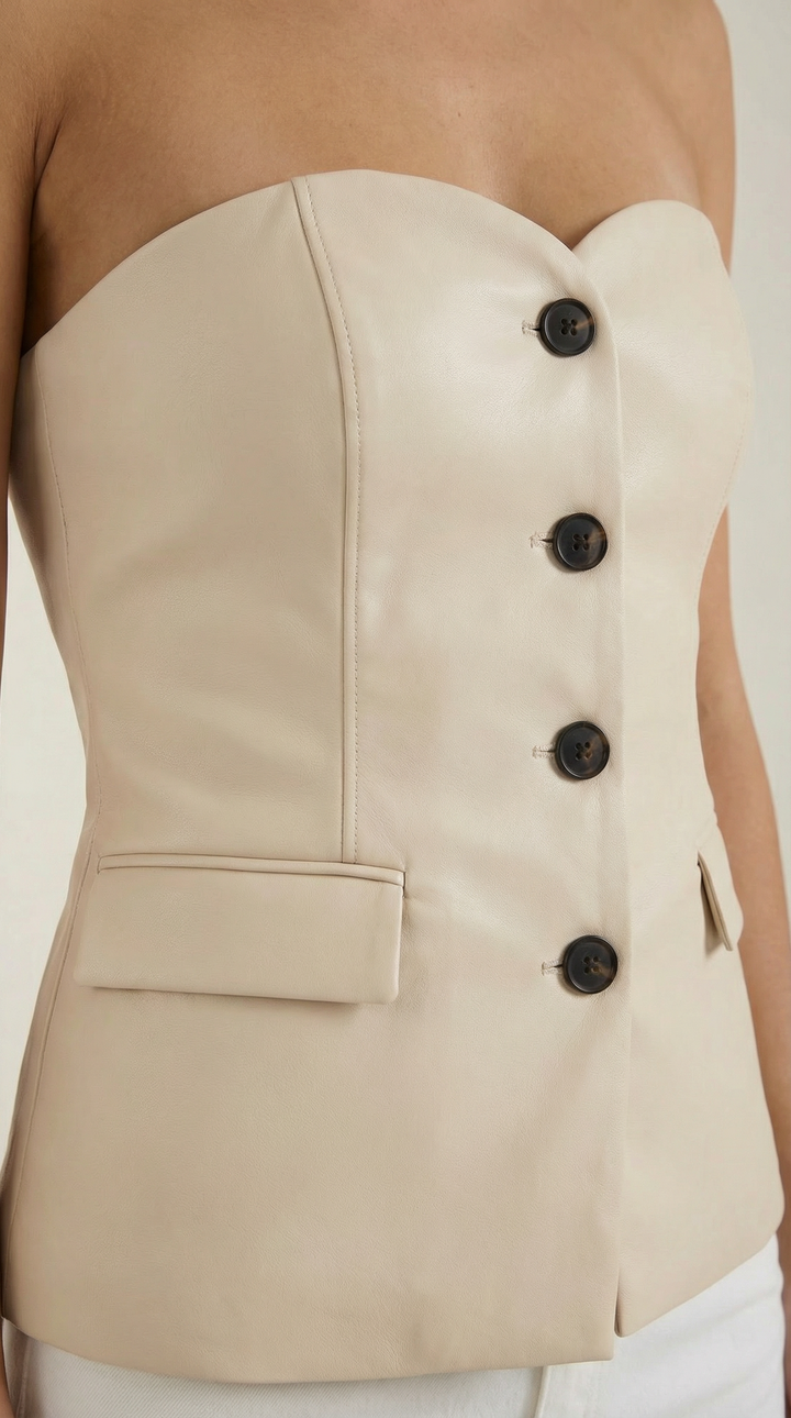 Hilda | Top in stile blazer senza spalline