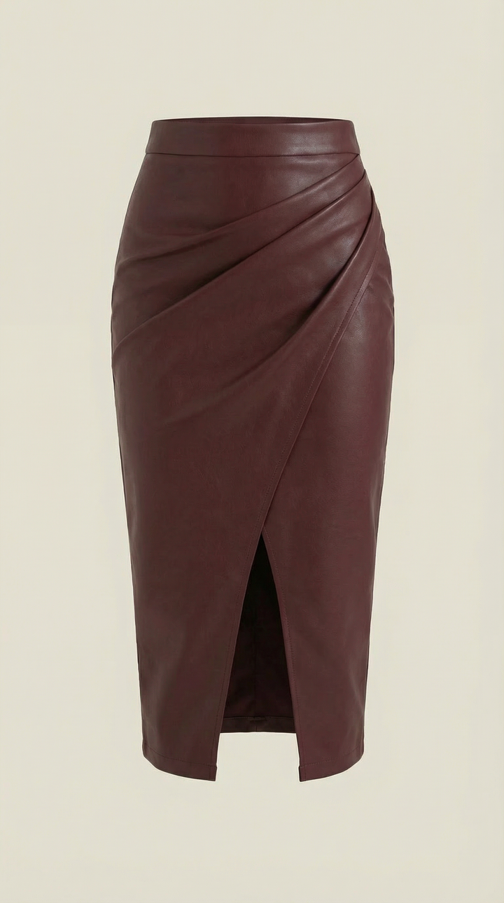 Gonna midi drappeggiata