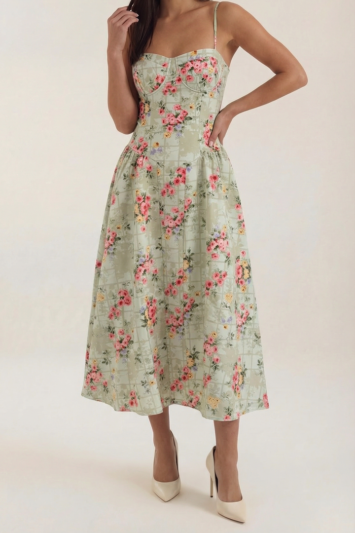Izolda | Abito midi con corsetto