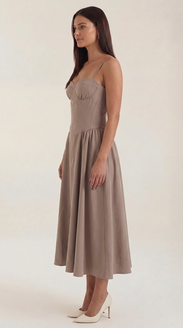 Izolda | Abito midi con corsetto