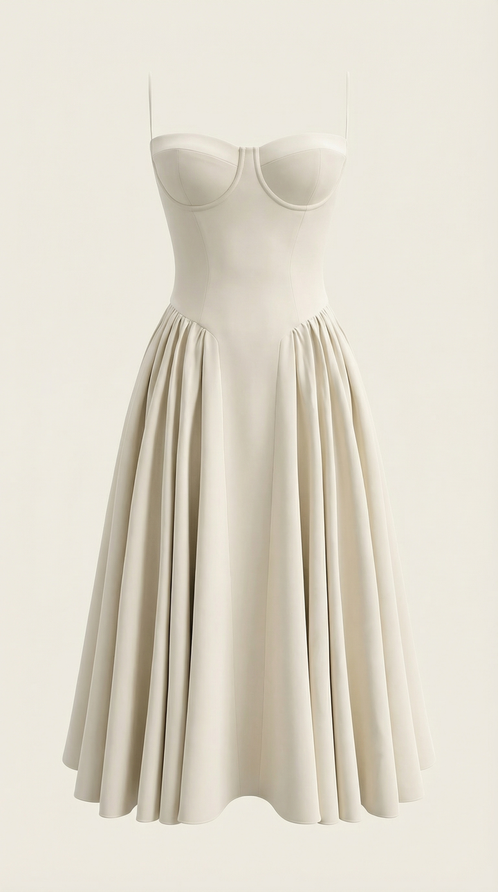 Izolda | Abito midi con corsetto