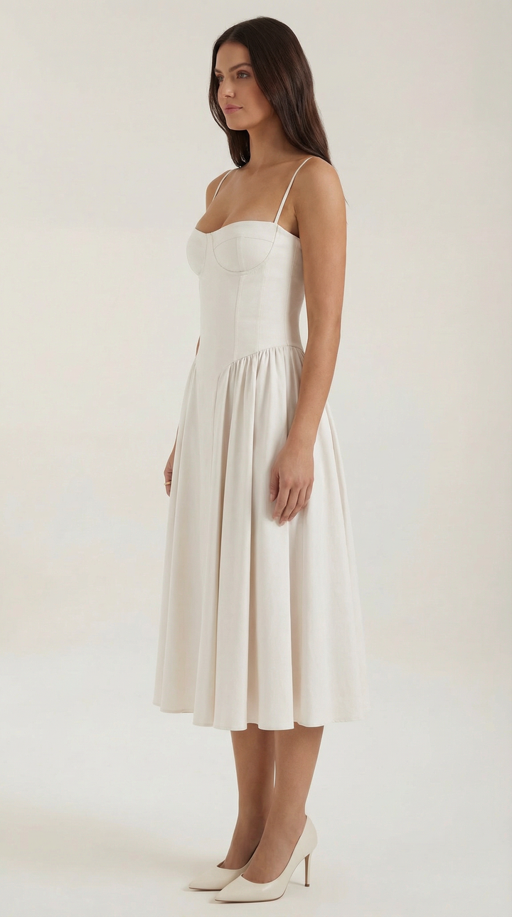 Izolda | Abito midi con corsetto