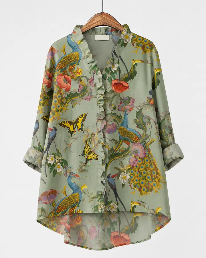 Zina | Blusa con un motivo artistico marcato
