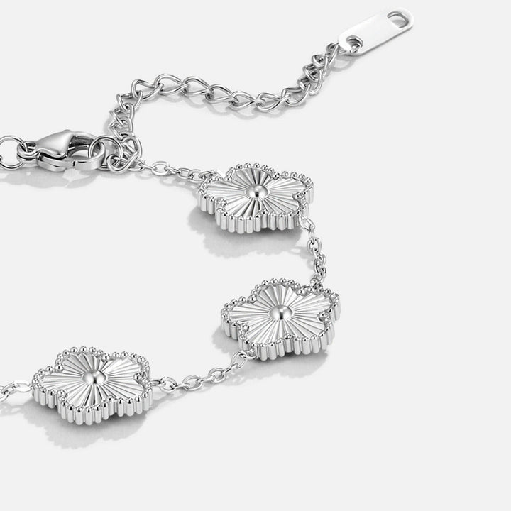 Bracciale argento con motivo di trifoglio
