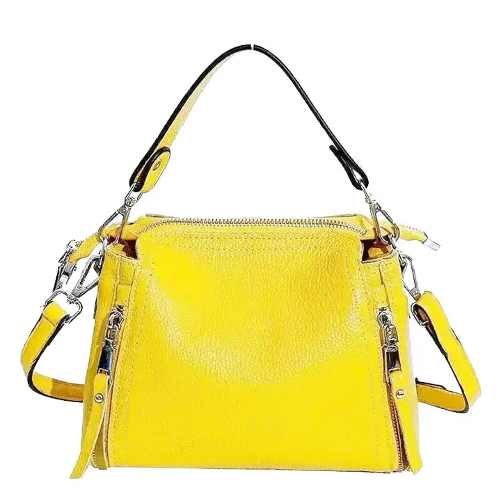 Borsa a tracolla con finitura granulosa
