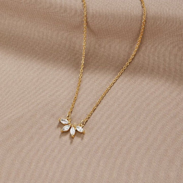 Collana Tiffany con foglia lucida