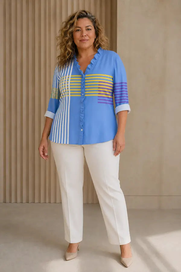 Kvetuša | Blusa universale con delicato volant