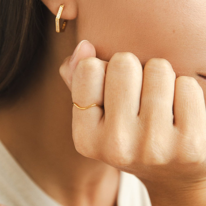 Anello a strati in oro Tina