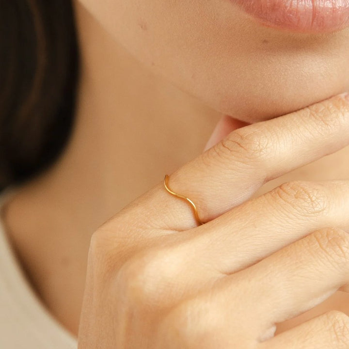 Anello a strati in oro Tina