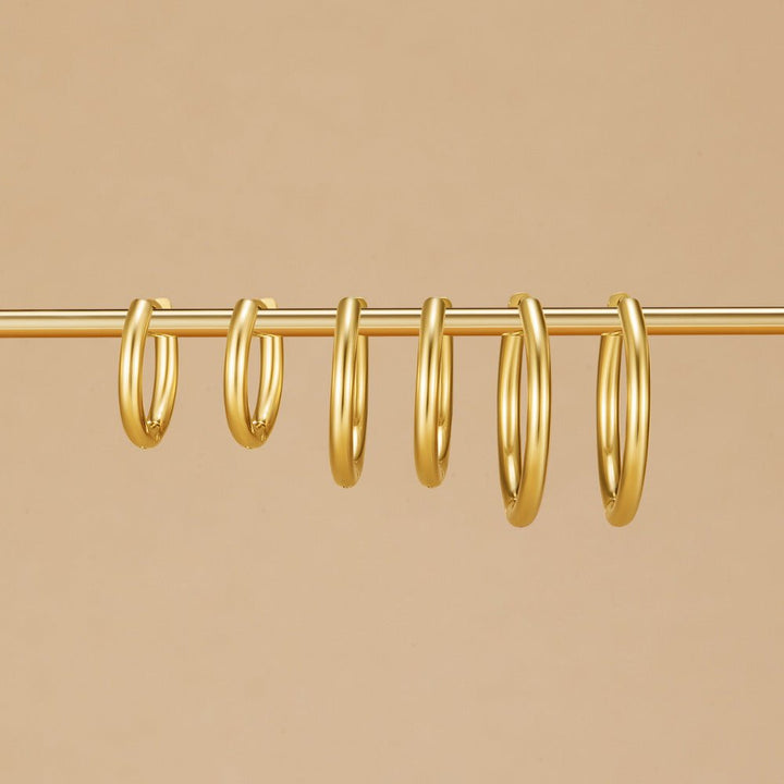 Set di orecchini a cerchio tripli