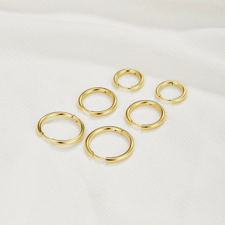 Set di orecchini a cerchio tripli